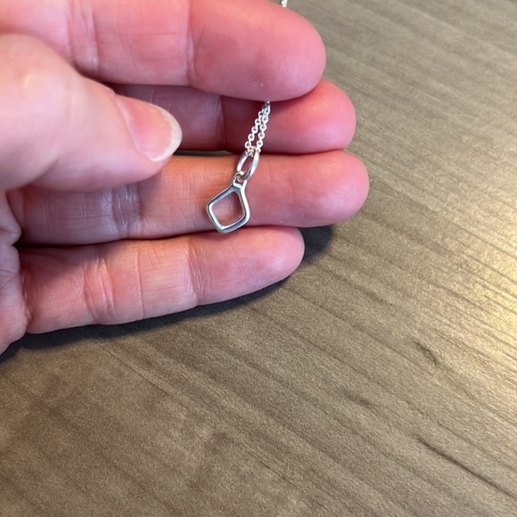 Monica Vinader Sterling Silver and Diamond Pendant and Necklace - Picture 6 of 8